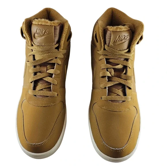 Nike Sneakers Women's 11 Ebernon Wheat Tan Mid High Tops Leather NWT - Picture 2 of 15